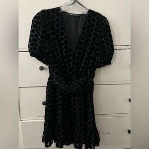 Zara black velvet dress